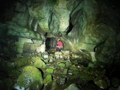 Huw at the entrance before going in - Photo-Dave