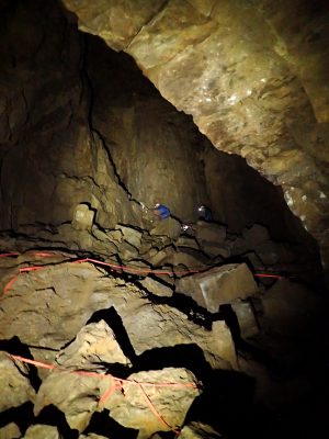 Gareth and James Explore Chamber above First Choke