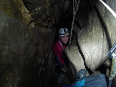 Lee in the entrance pitch