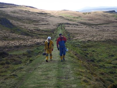 Nick And Clinton Heading Up The Hill